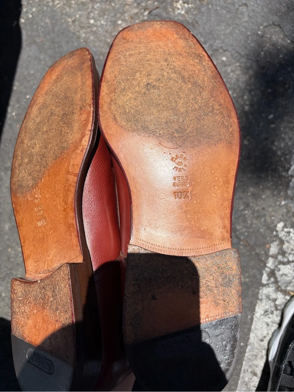 Men's Santoni Classic Cap-Toe Leather Dress Shoes - Brown